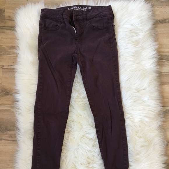 Maroon American eagle jegging pants - Picture 1 of 4